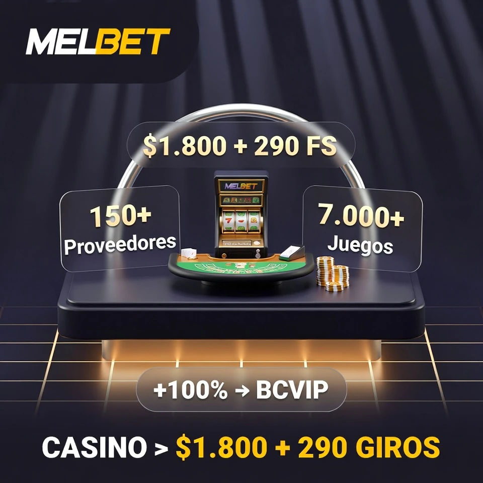 Melbet casino isla flotante mesa blackjack tragamonedas neón fondo oscuro